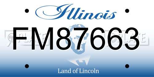FM87663 Illinois License Plate