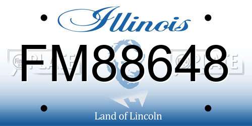 FM88648 Illinois License Plate