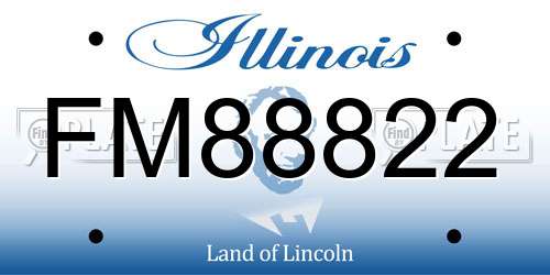 FM88822 Illinois License Plate