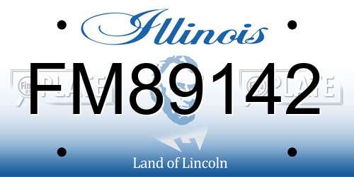FM89142 Illinois License Plate