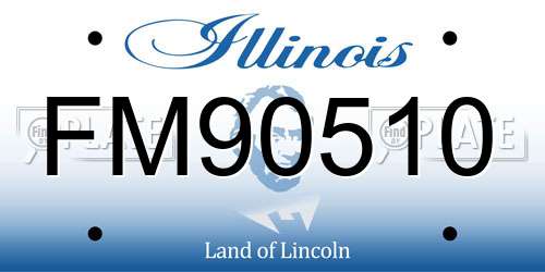 FM90510 Illinois License Plate
