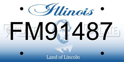 FM91487 Illinois License Plate