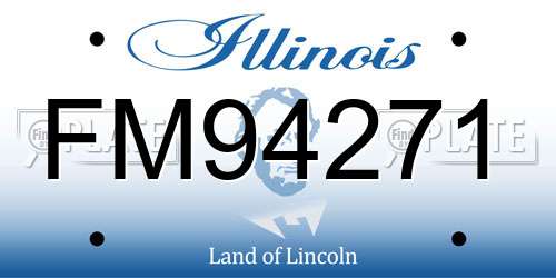 FM94271 Illinois License Plate