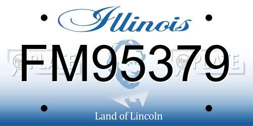 FM95379 Illinois License Plate