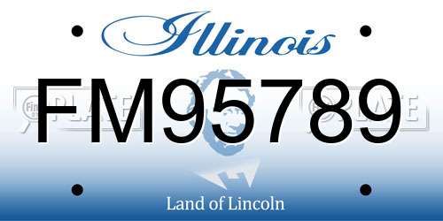 FM95789 Illinois License Plate