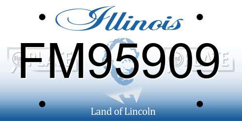 FM95909 Illinois License Plate