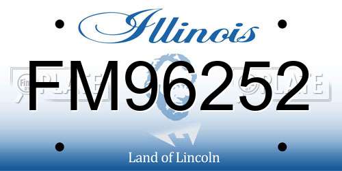 FM96252 Illinois License Plate
