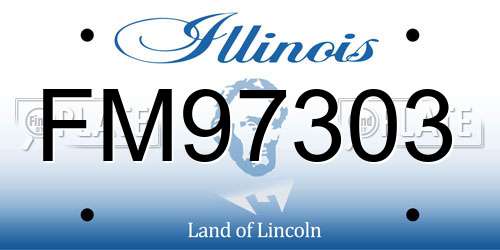 FM97303 Illinois License Plate
