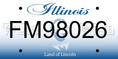 FM98026 Illinois License Plate