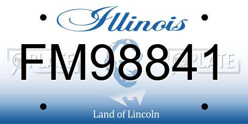 FM98841 Illinois License Plate