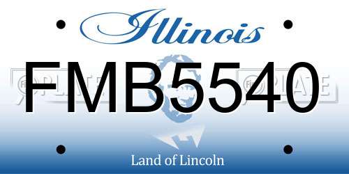 FMB5540 Illinois License Plate