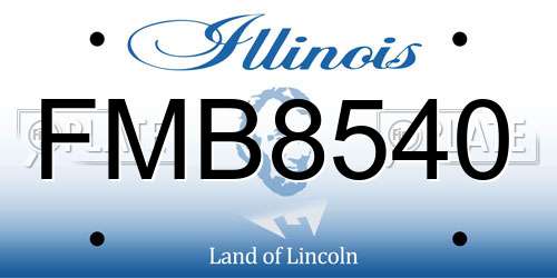 FMB8540 Illinois License Plate