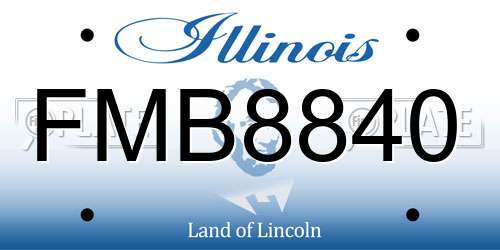 FMB8840 Illinois License Plate