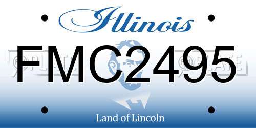 FMC2495 Illinois License Plate