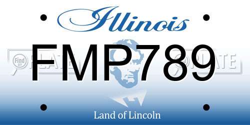 FMP789 Illinois License Plate