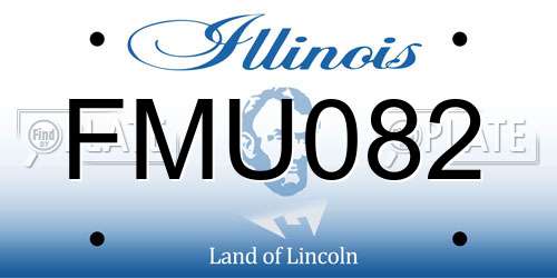 FMU082 Illinois License Plate