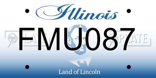 FMU087 Illinois License Plate