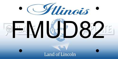 FMUD82 Illinois License Plate