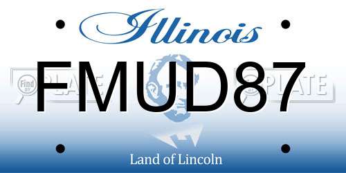 FMUD87 Illinois License Plate