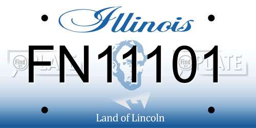 FN11101 Illinois License Plate