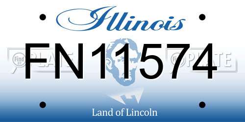 FN11574 Illinois License Plate