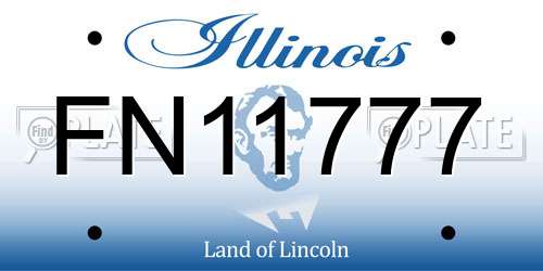 FN11777 Illinois License Plate