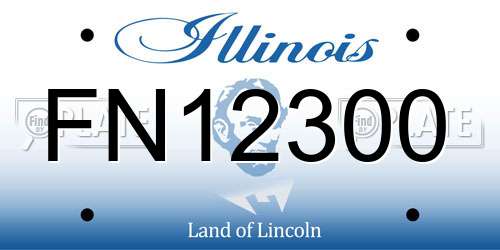 FN12300 Illinois License Plate