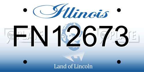 FN12673 Illinois License Plate