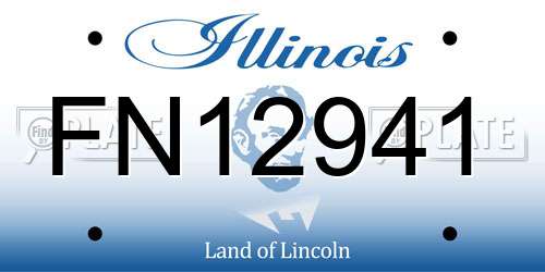 FN12941 Illinois License Plate