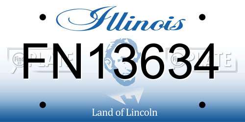 FN13634 Illinois License Plate