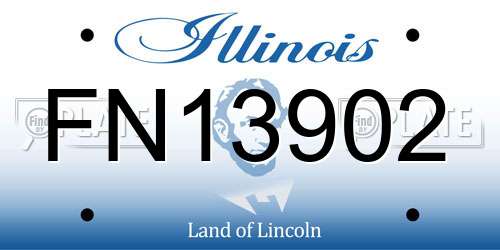 FN13902 Illinois License Plate