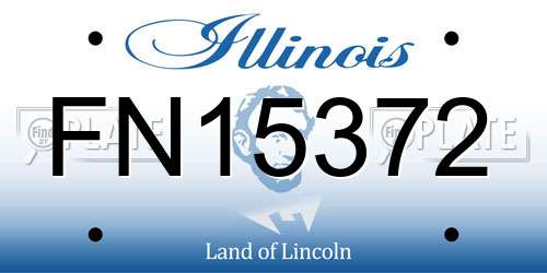 FN15372 Illinois License Plate