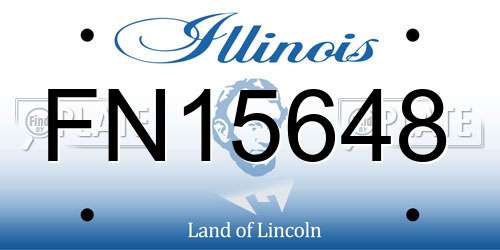 FN15648 Illinois License Plate