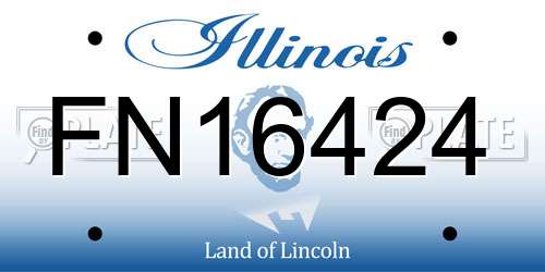 FN16424 Illinois License Plate