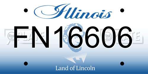 FN16606 Illinois License Plate