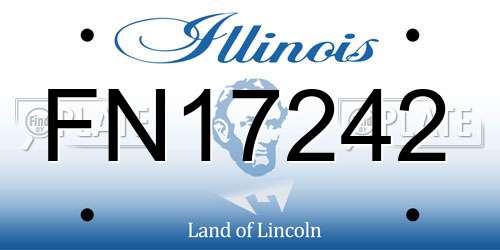 FN17242 Illinois License Plate