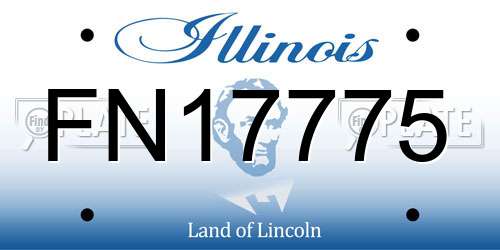 FN17775 Illinois License Plate