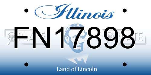 FN17898 Illinois License Plate