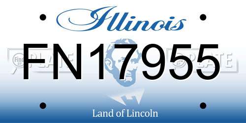 FN17955 Illinois License Plate