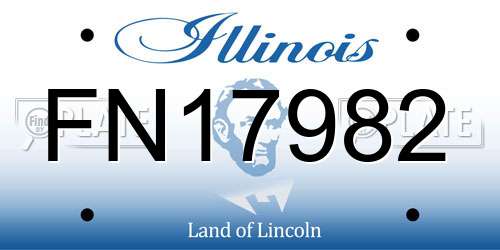 FN17982 Illinois License Plate