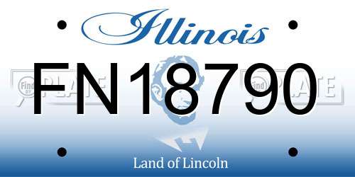 FN18790 Illinois License Plate