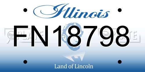 FN18798 Illinois License Plate
