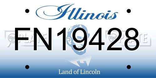 FN19428 Illinois License Plate