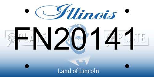 FN20141 Illinois License Plate