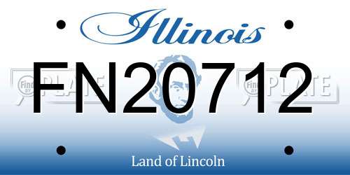 FN20712 Illinois License Plate
