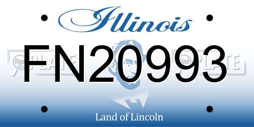 FN20993 Illinois License Plate