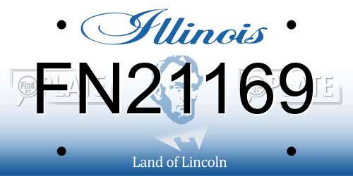 FN21169 Illinois License Plate