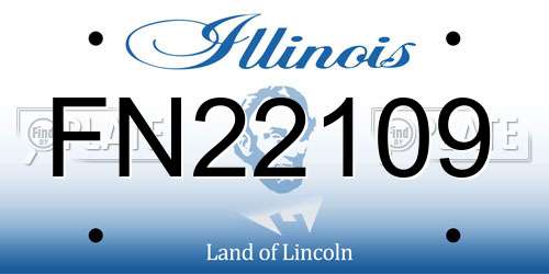 FN22109 Illinois License Plate