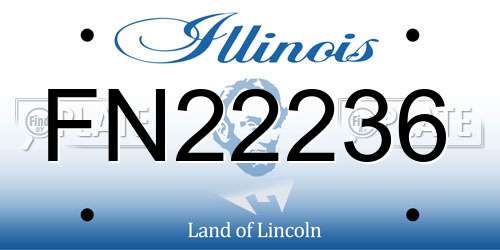 FN22236 Illinois License Plate