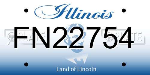 FN22754 Illinois License Plate